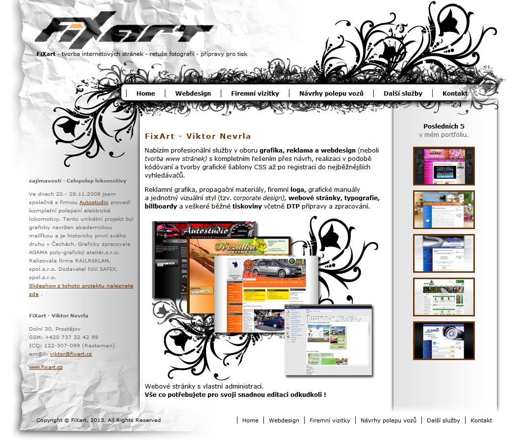 FixArt je specialista na webdesign
